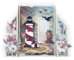 Studio Light - Acetate Sheets - Tide of Hope - Retro Cyan & White