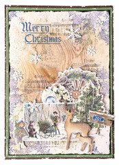 Studio Light Mask Stencil - Vintage Christmas Nr. 241 - Winter Collage