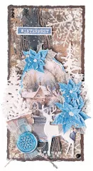 StudioLight - Vintage Christmas Nr. 03 - Organza Ribbon & Hemp Cord - Blue