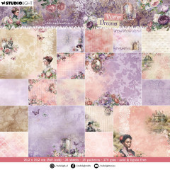 Studio Light 8x8 Paper Pad - Victorian Dreams - Background Designs