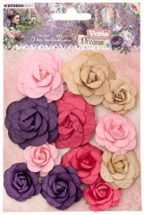 Studio Light - Victorian Dreams - Paper Flowers - 3; 4 und 5 cm