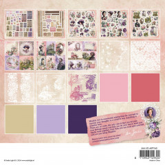 Studio Light Vellum Sheets 8x8 - Victorian Dreams - Unicolor & Elements