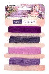 StudioLight - Victorian Dreams - Organza Ribbon & Hemp Cord - Purples