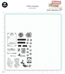 Studio Light - Clear Stamps - Victorian Dreams - ATC Embellishments