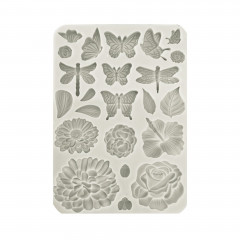 Silicone Mould A5 - Secret Diary - Butterflies and Flowers