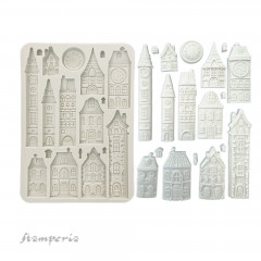 Silicone Mould A5 - Gear up for Christmas - Cozy Houses