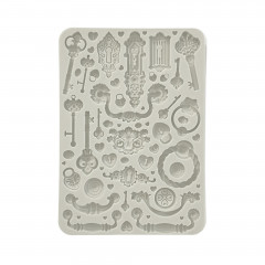 Silicone Mould A5 - Golden Harmony - Keys Handles and Locks