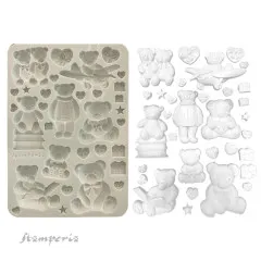 Silicone Mould A5 - The Owl's House - Teddy Bears