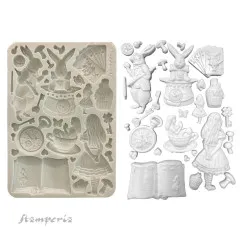 Silicone Mould A5 - Alice in Christmas