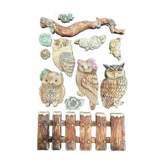 Silicone Mould A5 - The Owl's House - Owls and Branch