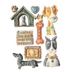 Silicone Mould A5 - Furry Friends - I Love My Dog