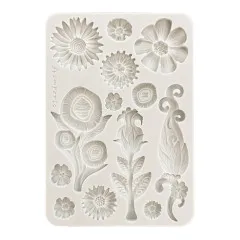 Silicone Mould A5 - Furry Friends - Flowers
