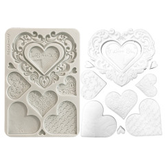 Silicone Mould A5 - Family - Hearts