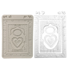Silicone Mould A5 - Baby - Frames and Hearts