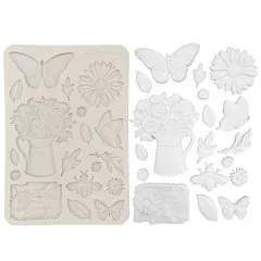 Silicone Mould A5 - Daisy Art - Daisy and Butterfly