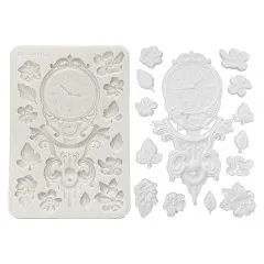 Silicone Mould A5 - Gardens of Time by Antonis Tzanidakis - Clock and Flowers