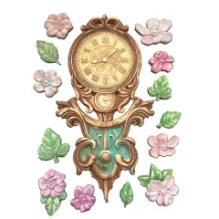 Silicone Mould A5 - Gardens of Time by Antonis Tzanidakis - Clock and Flowers