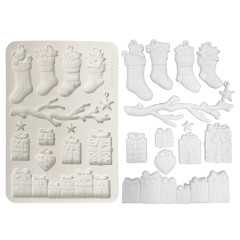 Silicone Mould A5 - Christmas Socks and Presents