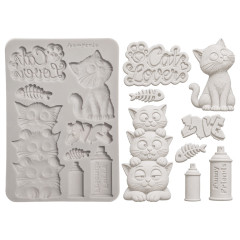 Silicone Mould A5 - Furry Friends 2 - Cats by Antonis Tzanidakis