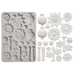 Silicone Mould A5 - Furry Friends 2 - Flowers by Antonis Tzanidakis