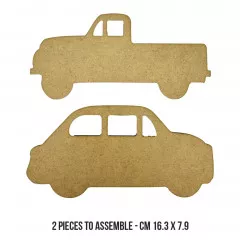 MDF Crafty Shapes Blanks - Art of Travelling - Car and Truck