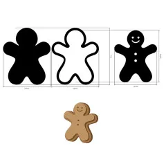 MDF Crafty Shapes Blanks - Candy Christmas - Gingerbreads