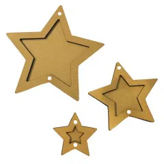 MDF Crafty Shapes Blanks - The Owl's House - Stars
