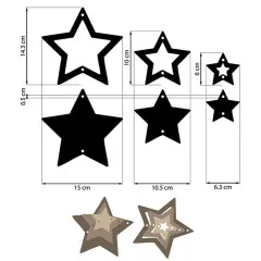 MDF Crafty Shapes Blanks - The Owl's House - Stars