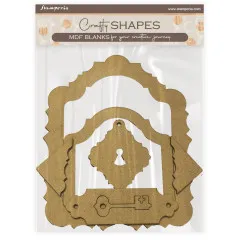 MDF Crafty Shapes Blanks - Alice in Christmas - Frame and Key