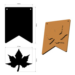 MDF Crafty Shapes Blanks - Whispering Woods - Leaf