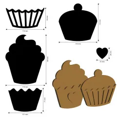 MDF Crafty Shapes Blanks - Coffee and Chocolate - Sweet