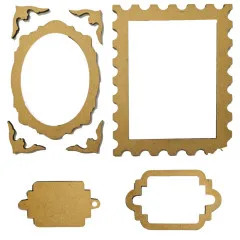 MDF Crafty Shapes Blanks - Quiet Days - Frames and Plates