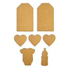 MDF Crafty Shapes Blanks - Baby - Plates