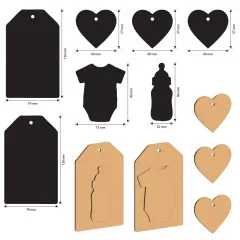 MDF Crafty Shapes Blanks - Baby - Plates