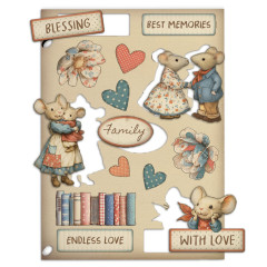 Colored Wooden Shapes - Family