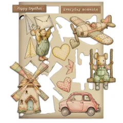 Colored Wooden Shapes - Cozy Family