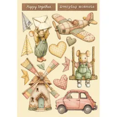 Colored Wooden Shapes - Cozy Family