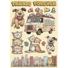 Colored Wooden Shapes - Furry Friends 2 by Antonis Tzanidakis
