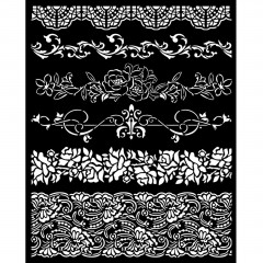 Stamperia Thick Stencil - Romance Forever - Borders