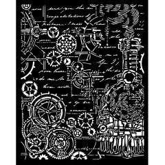 Stamperia Thick Stencil - Sir Vagabond in Fantasy World - Gears