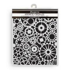 Stamperia Thick Stencil - Voyages Fantastiques - Gears Pattern