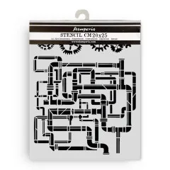 Stamperia Thick Stencil - Gardens of Time - Tubes by Antonis Tzanidakis
