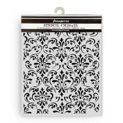 Stamperia Thick Stencil - Gardens of Time - Wallpaper by Antonis Tzanidakis