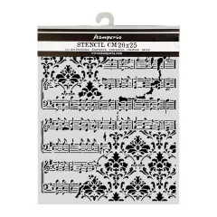 Stamperia Thick Stencil - Symphony - Ccore and Frize by Sara Alcobendas