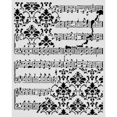 Stamperia Thick Stencil - Symphony - Ccore and Frize by Sara Alcobendas