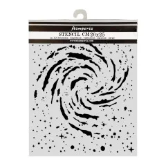 Stamperia Thick Stencil - Cosmos - Swirling Nebula by Cristina Radovan