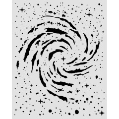Stamperia Thick Stencil - Cosmos - Swirling Nebula by Cristina Radovan