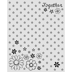 Stamperia Thick Stencil - Cozy Family - Together Pattern