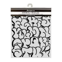 Stamperia Thick Stencil - Furry Friends 2 - Pop Art Pattern by Antonis Tzanidakis