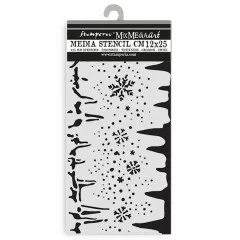 Stamperia Thick Stencil - Dewdrops - Snowflakes